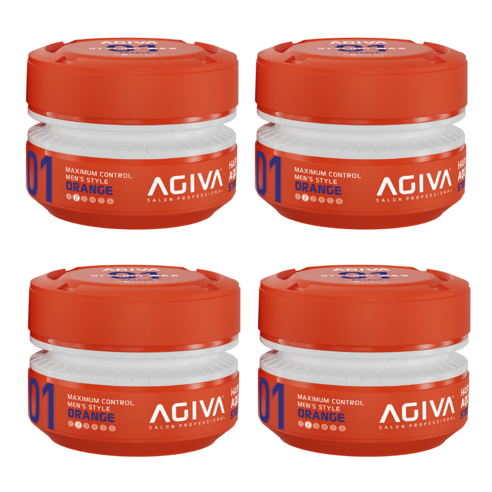 AGIVA 01 ORANGE - AQUA STRONG WAX 175mL (4 Pack)