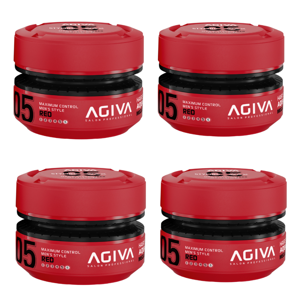 AGIVA 05 RED – MEGA STRONG WAX 175ml (4 PACK)