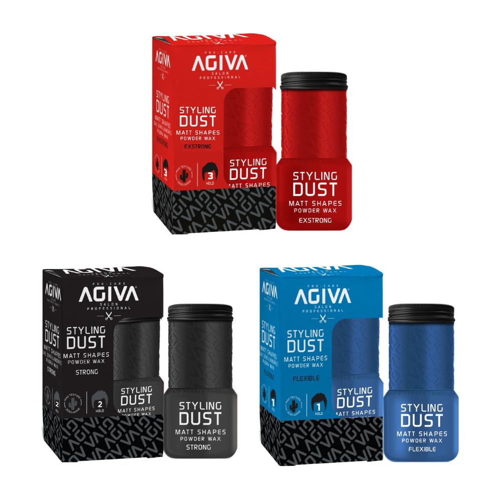 AGIVA Hair Styling Powder Wax Red #3 Extra Strong Hold 0.71oz