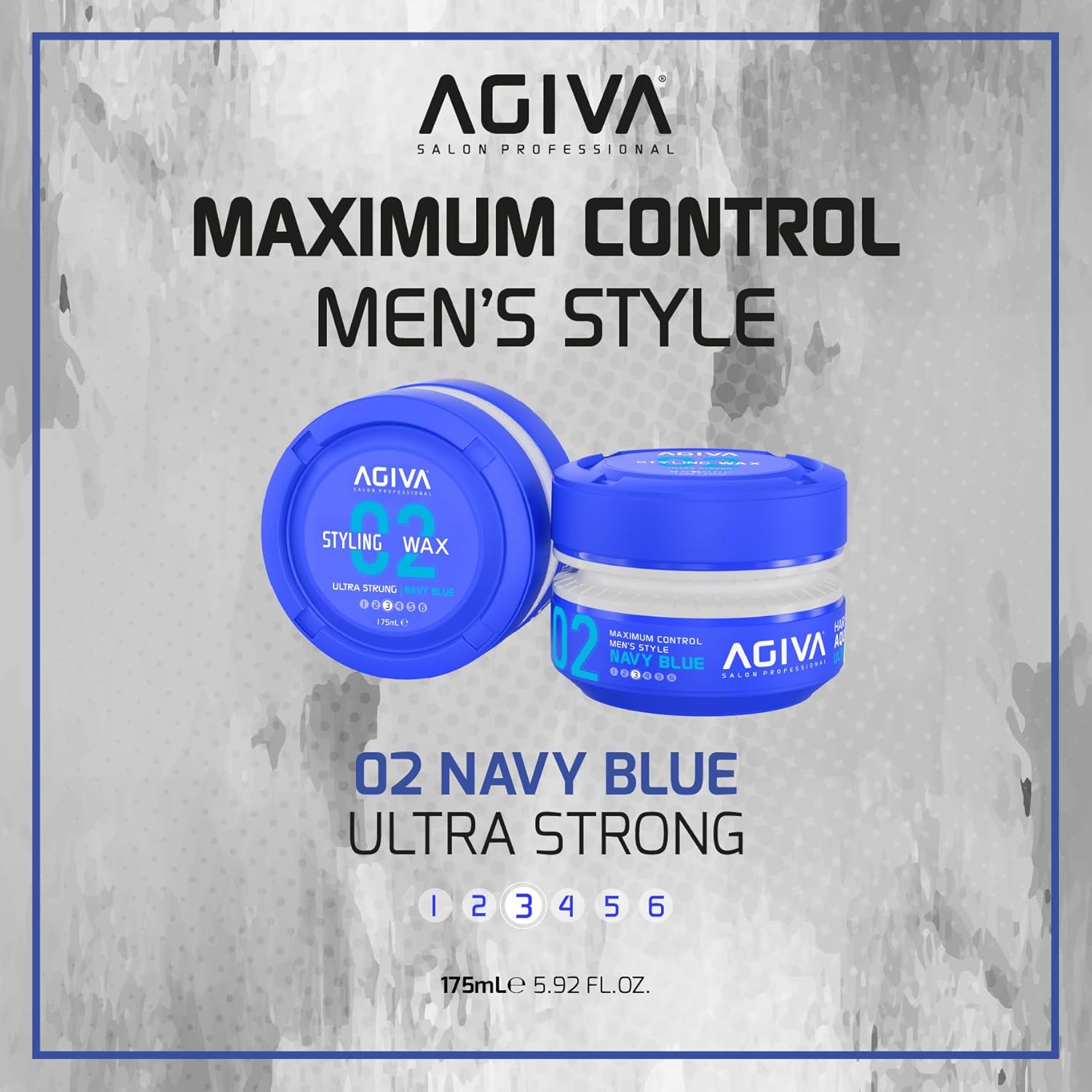 AGIVA 02 NAVY BLUE – ULTRA STRONG WAX 175mL (4 PACK)