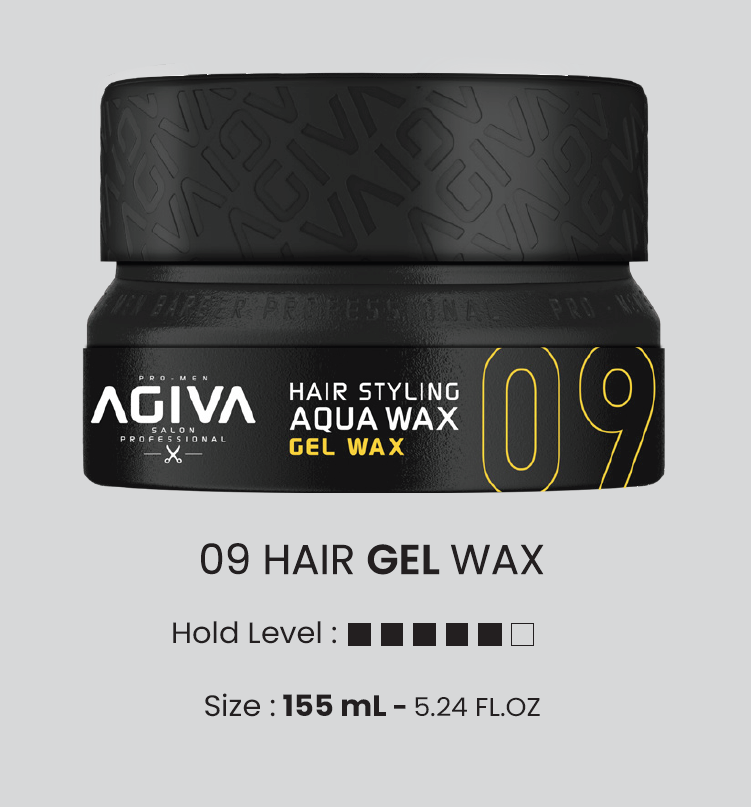 AGIVA Hair Wax 09 BLACK Aqua Gel 155mL